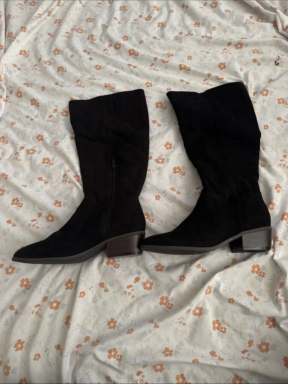 Old Navy Black Over-the-Knee Suede-Look Boots